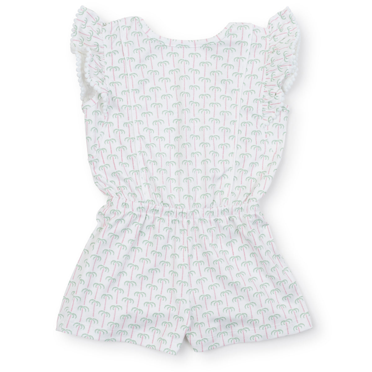 Everyday Rae Girls' Pima Cotton Romper Pacific Palms Pink Kidswear