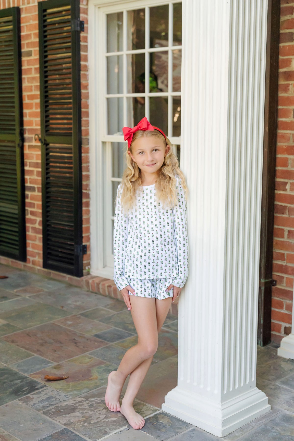 Sophie Girls' Short Set Oh Christmas Tree outfit perfect for everyday wear