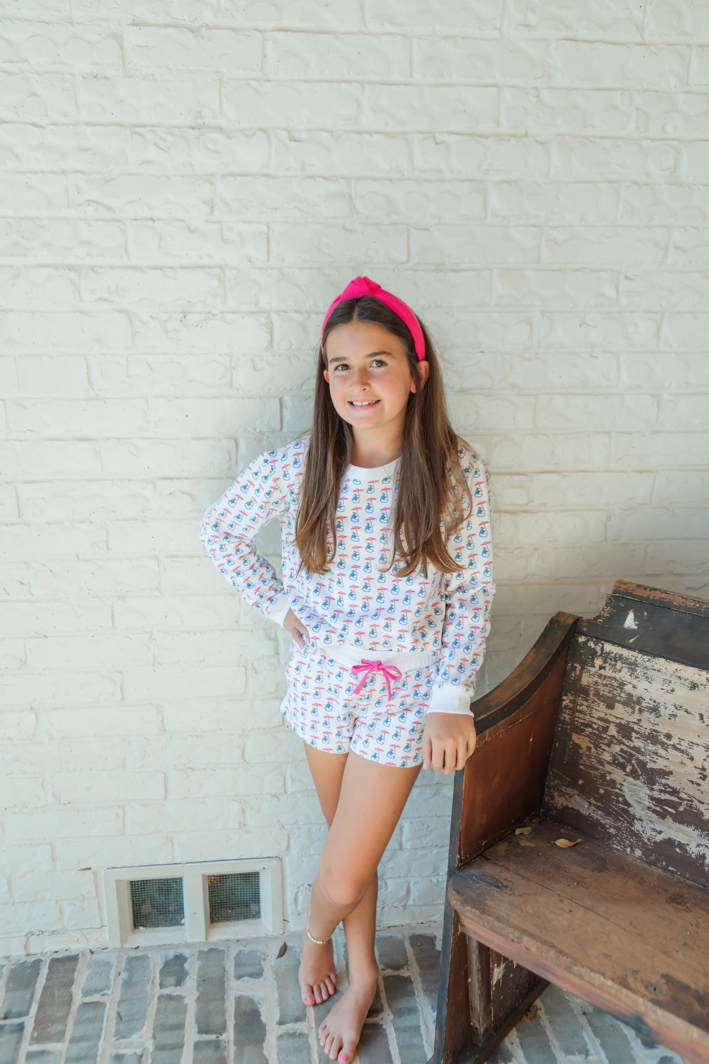 Stella Girls' Cotton Sweatshirt Short Set - Majestic Monkey