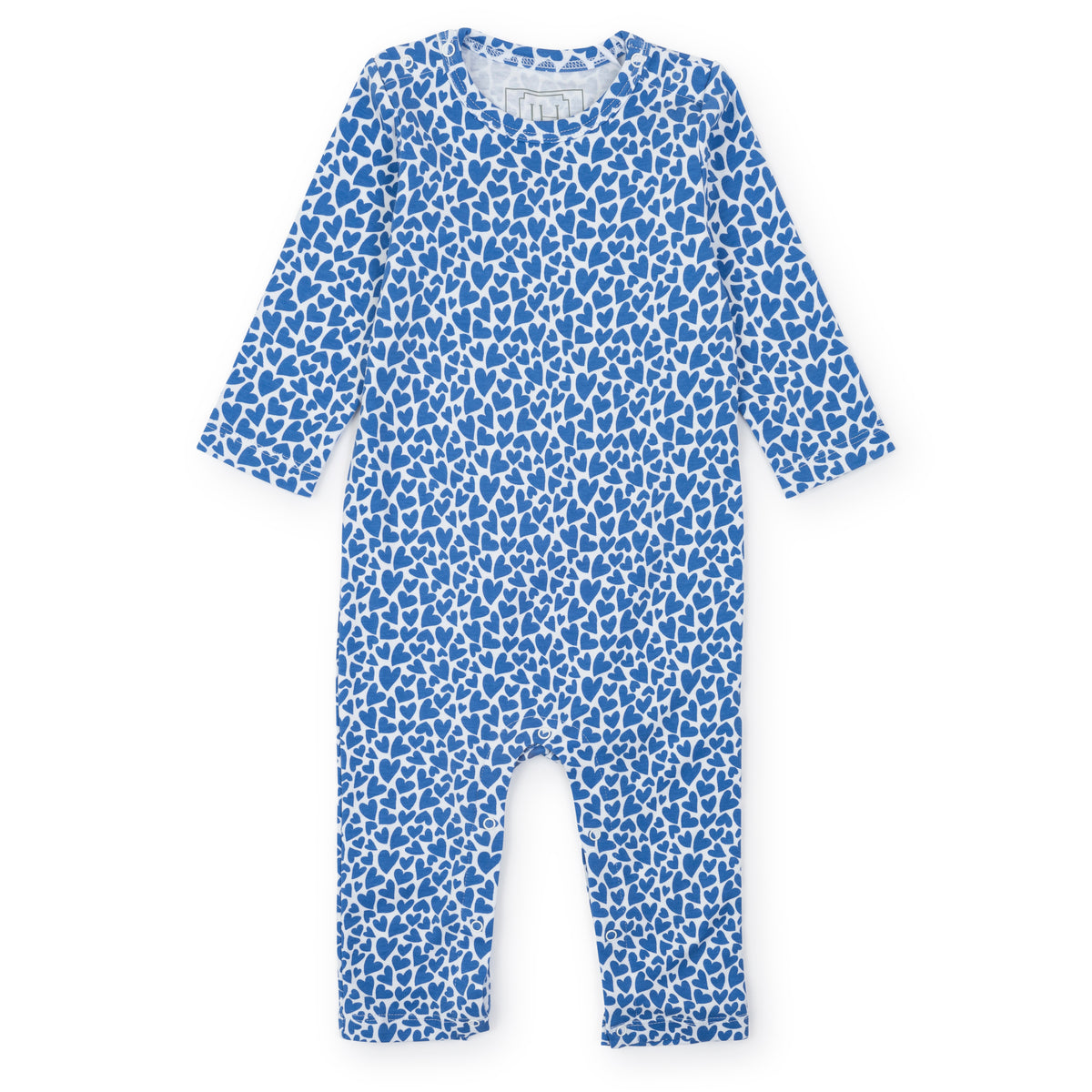 Everyday Thompson Boys' Pima Cotton Romper I Heart You Blue Kidswear