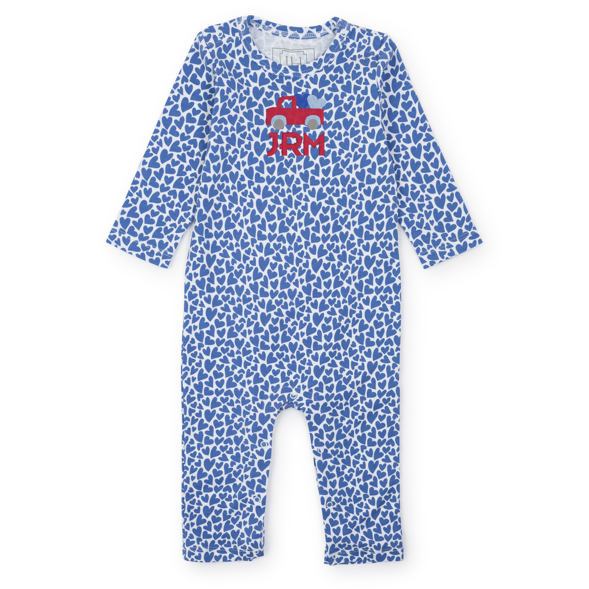 Thompson Boys' Pima Cotton Romper I Heart You Blue outfit perfect for everyday wear