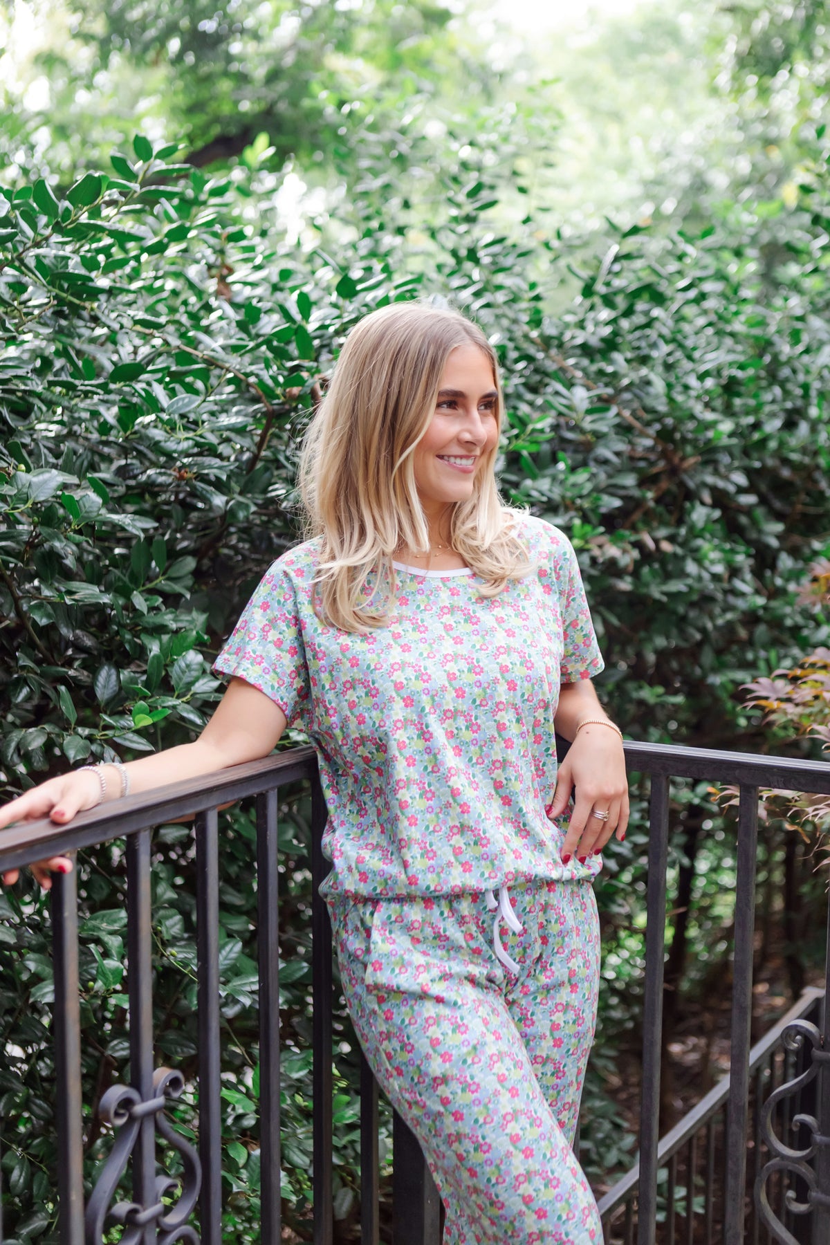 Marcia Women's Pajama Pant Set - Arboretum Floral outfit perfect for everyday wear