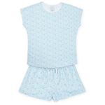 Everyday Riley Women's Pajama Short Set - Sandcastles Blue Kidswear