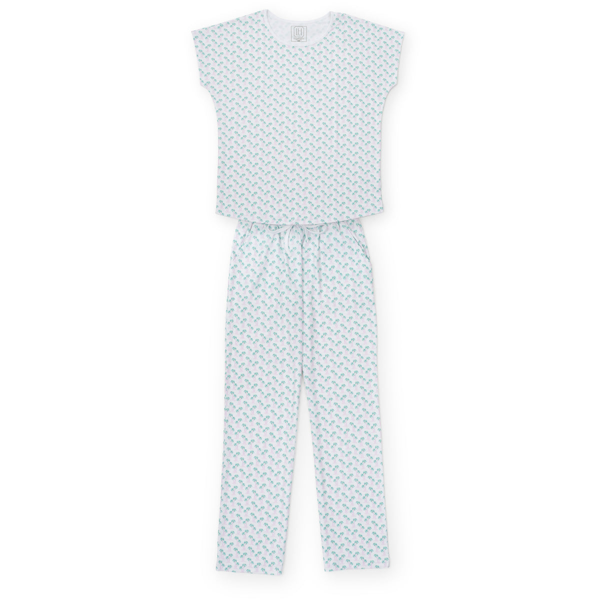Everyday Marcia Women's Pajama Pant Set - Palm Tree Isle Pink Kidswear