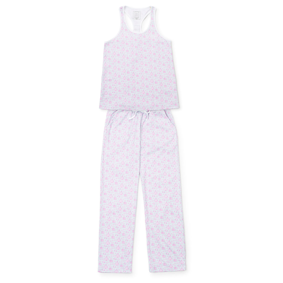 Everyday Sharon Women's Pajama Pant Set - Sandcastles Pink Kidswear