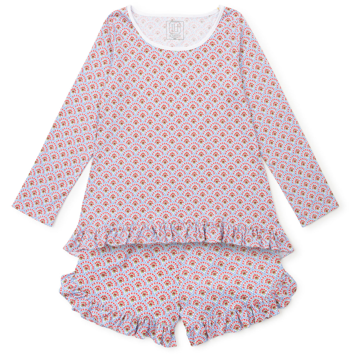 Everyday Kathryn Women's Pajama Short Set Bunting Floral Kidswear