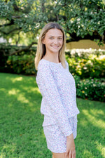 Anna Women's Longsleeve & Short Set - Seashells on the Seashore outfit perfect for everyday wear