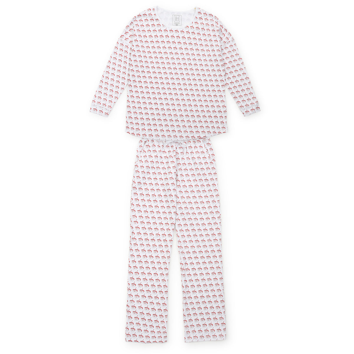 Everyday Audrey Women's Longsleeve Top Pant Set - Hot Cocoa Santa Kidswear