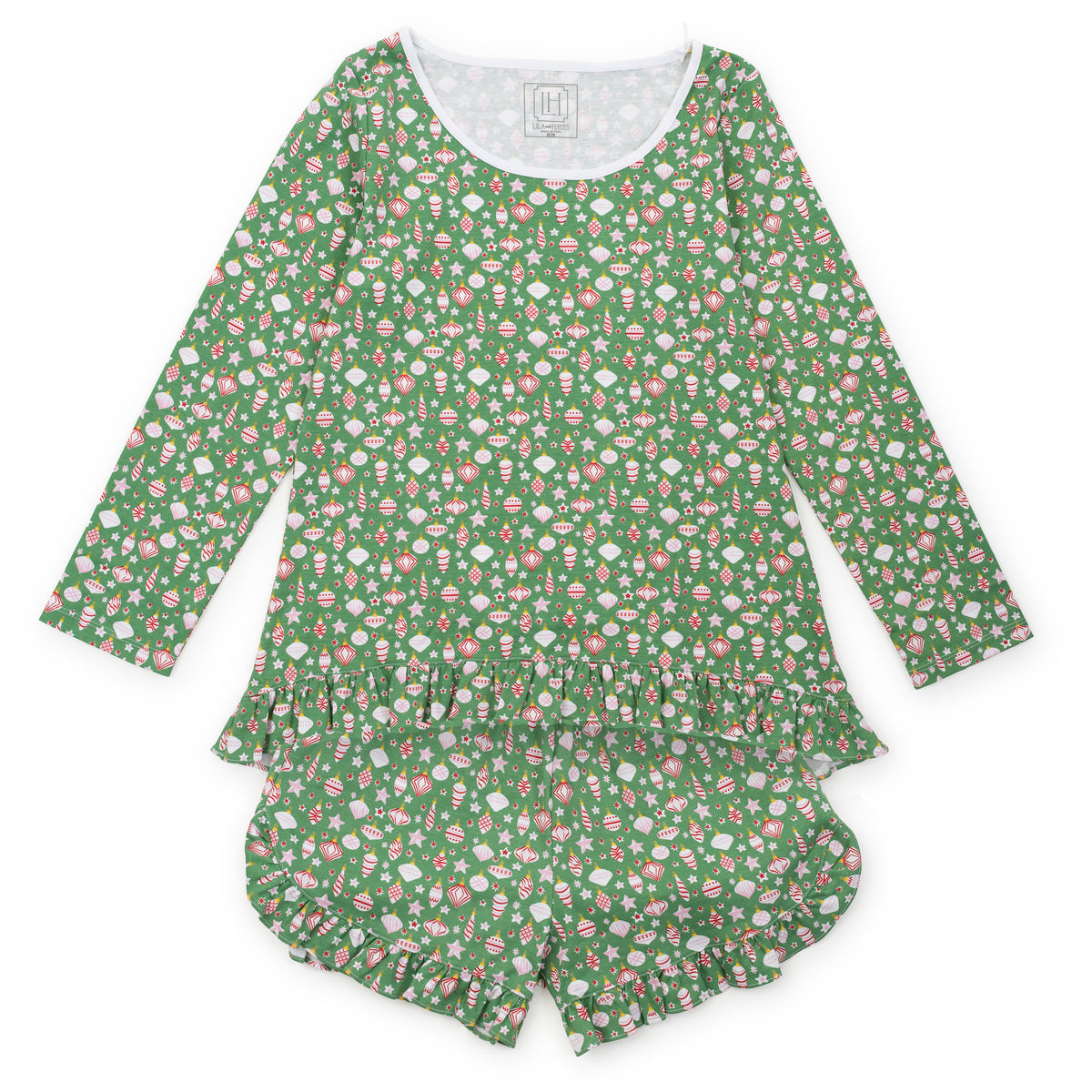 Everyday Kathryn Women's Pajama Short Set - Retro Ornaments Kidswear
