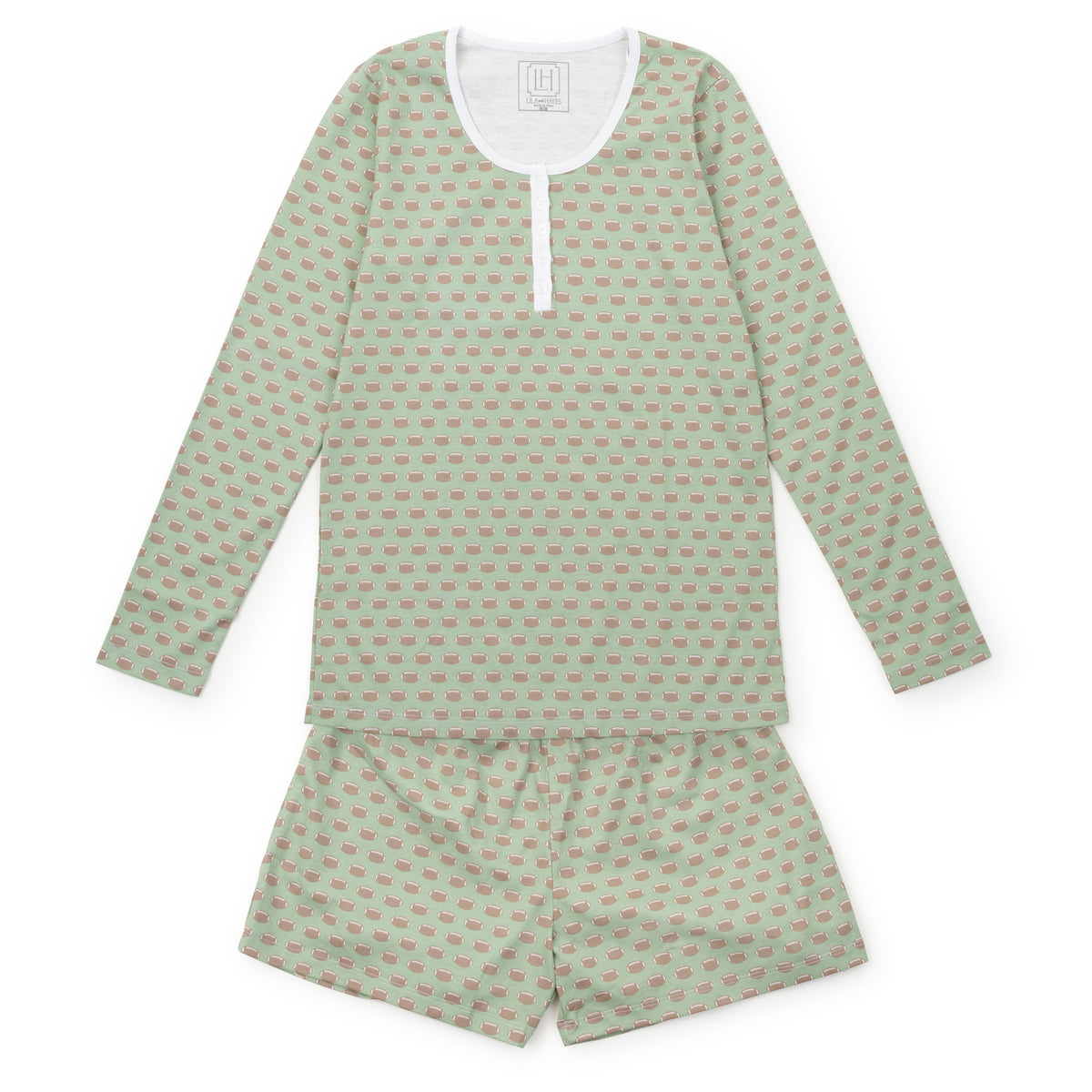 Everyday Marty Women's Pajama Short Set Football Kidswear