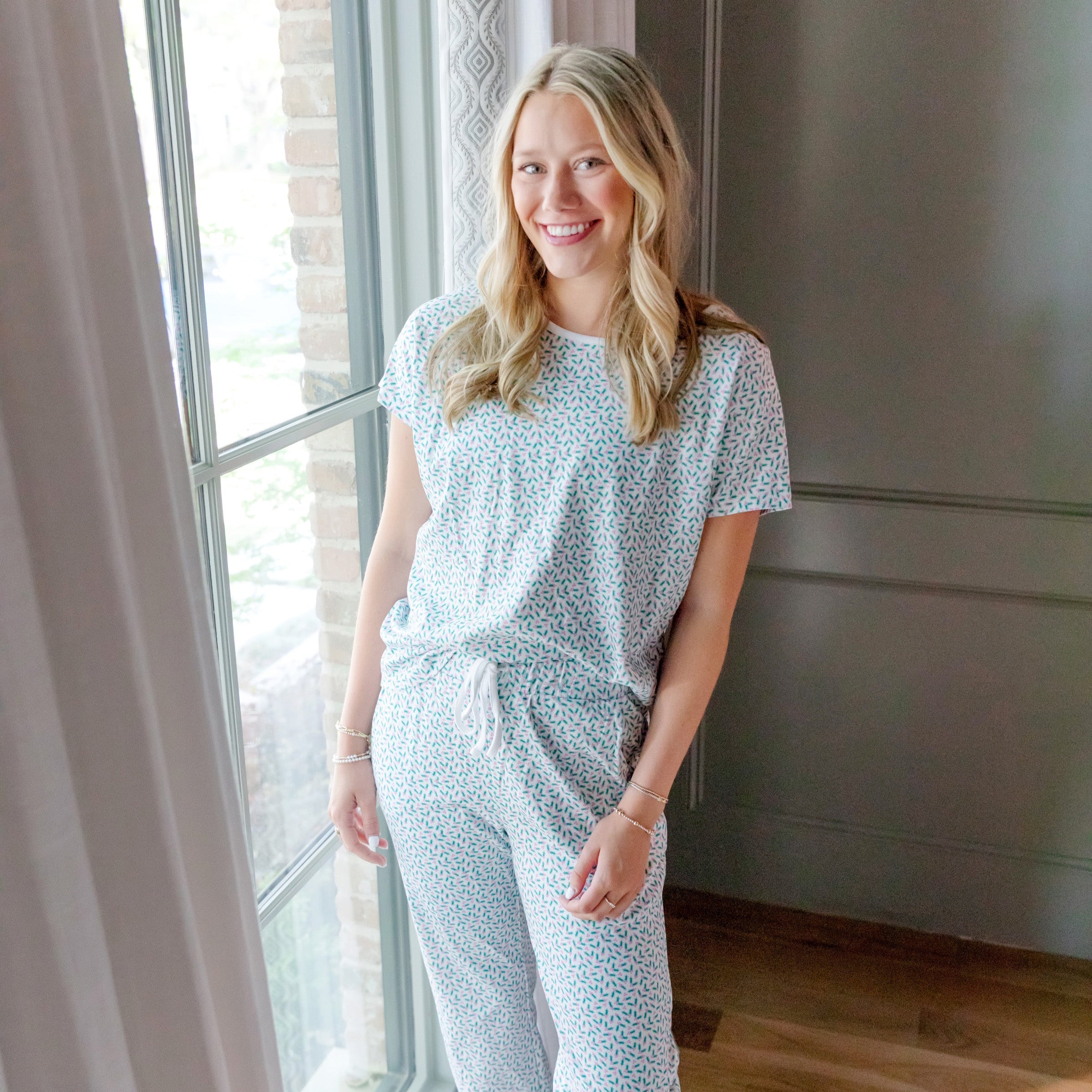 Marcia Women's Pajama Pant Set - Holly Holiday