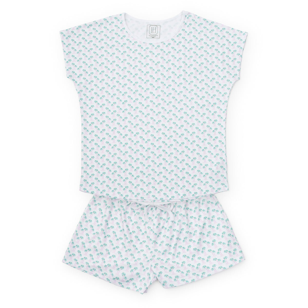 Everyday Riley Women's Pajama Short Set - Palm Tree Isle Pink Kidswear