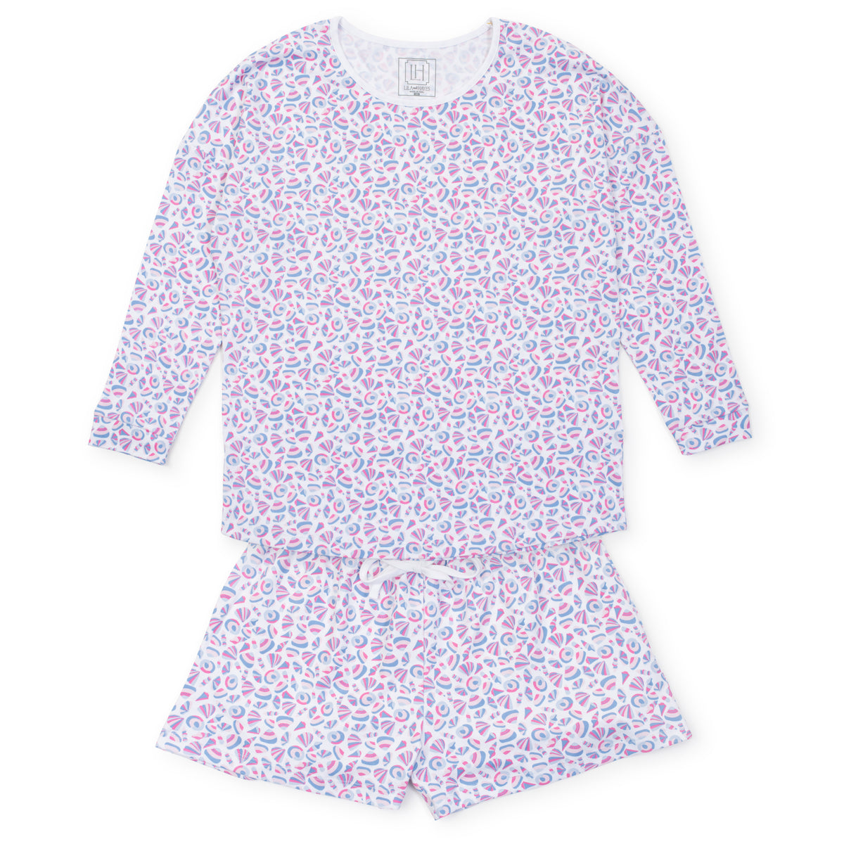 Everyday Anna Women's Longsleeve & Short Set - Seashells on the Seashore Kidswear