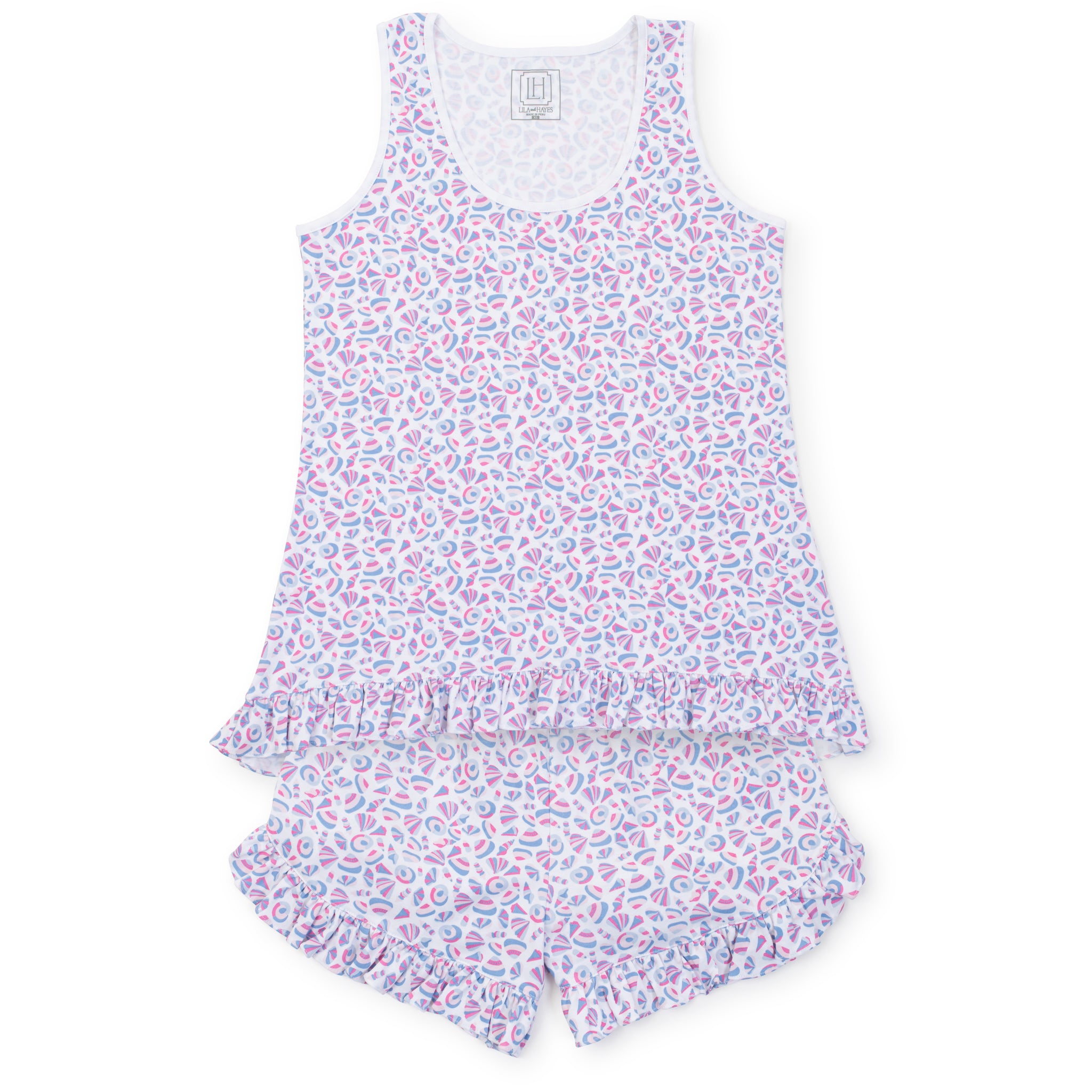 Mallory Women's Pajama Short Set - Seashells on the Seashore