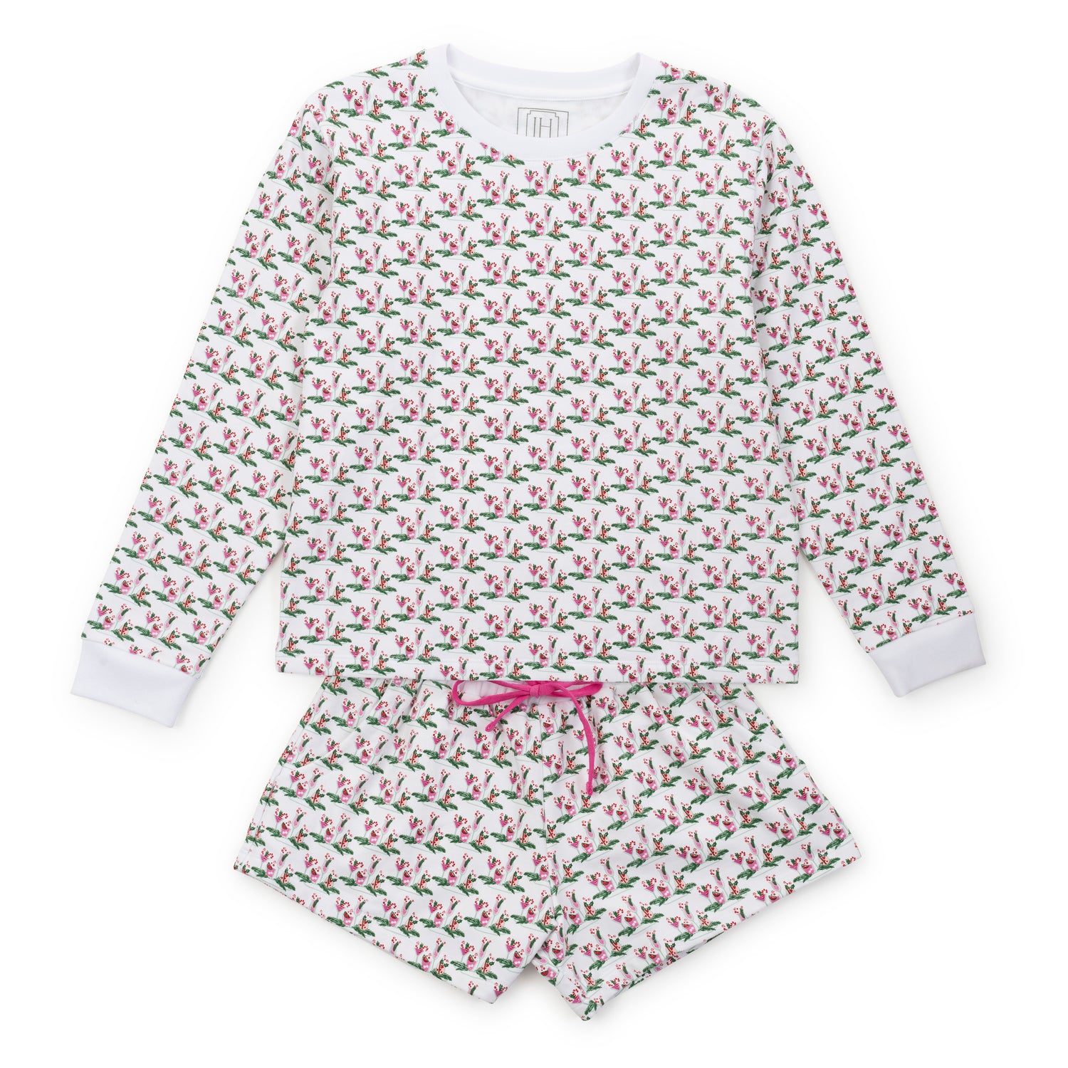 Janann Women's Sweatshirt Short Set Merry Little Cocktails