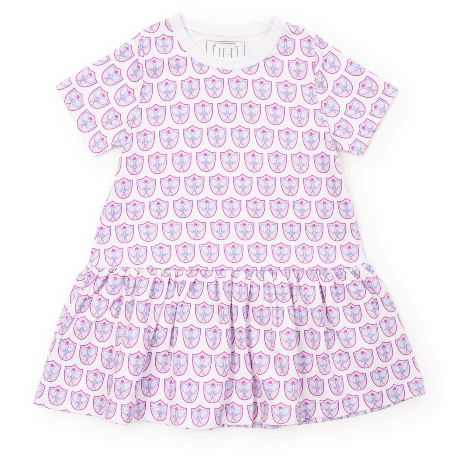 Lottie Girls' Dress - Tennis Crest Pink