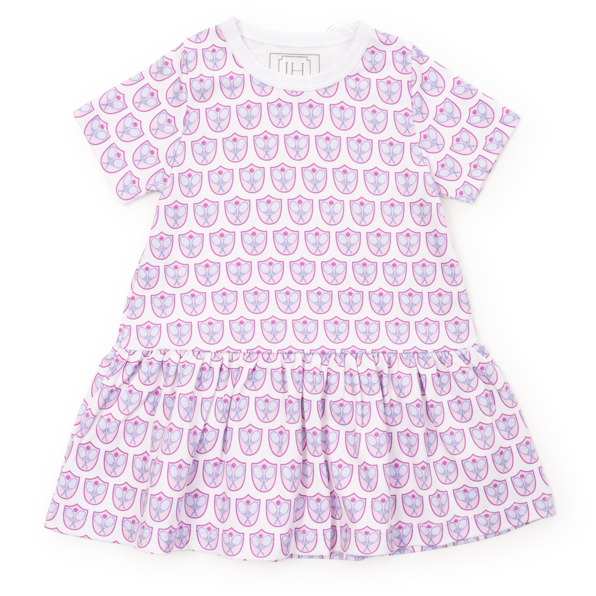 Lottie Girls' Dress - Tennis Crest Pink