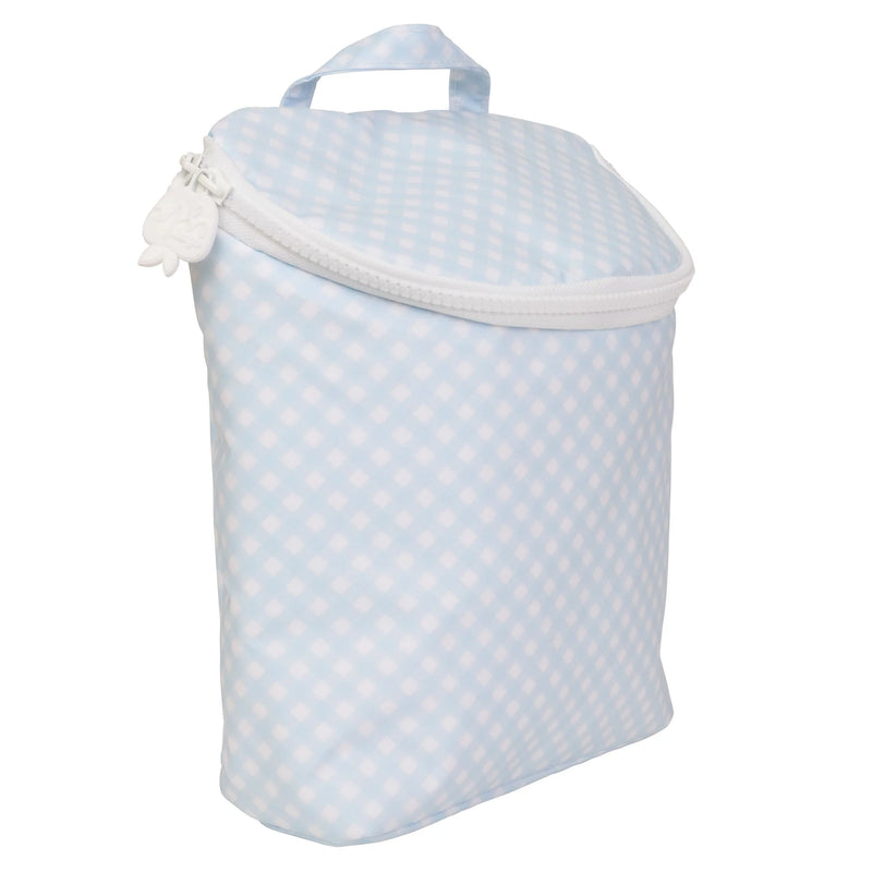 The Bottle Bag Blue Gingham by Apple of My Isla