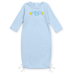 Baby Shop: George Pima Cotton Daygown with Monogram - Light Blue