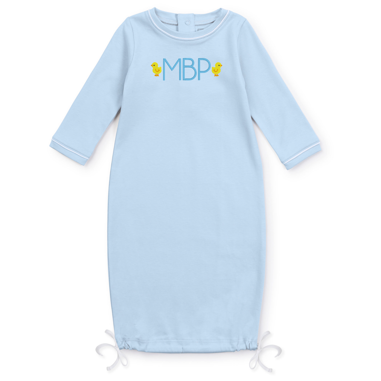 George Pima Cotton Daygown Light Blue