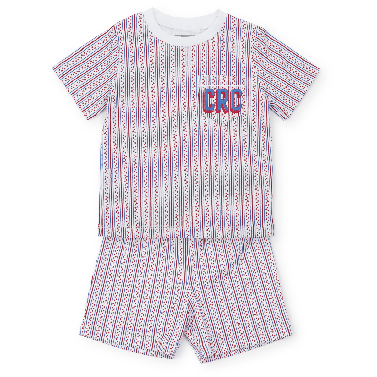 Charles Boys' Short Set - Stars and Stripes soft cotton kids fashion wear