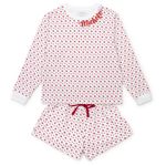 Janann Women's Sweatshirt Short Set Heart to Heart Pink outfit perfect for everyday wear