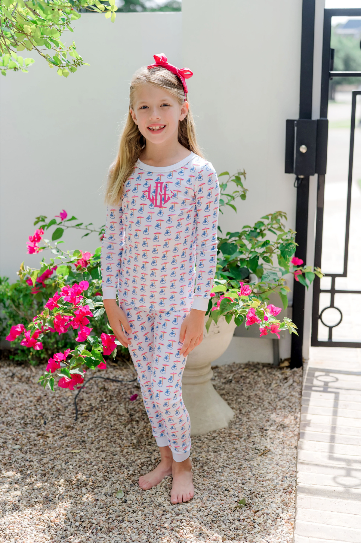 Ava Girls' Pajama Pant Set - Majestic Monkey soft cotton kids fashion wear