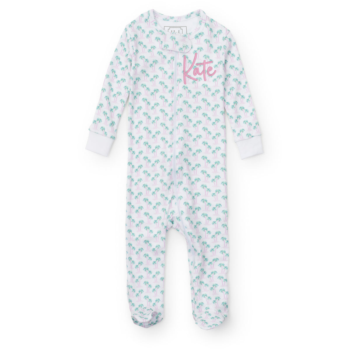 Parker Girls' Zipper Pajama - Palm Tree Isle Pink outfit perfect for everyday wear