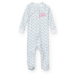 Parker Girls' Zipper Pajama - Palm Tree Isle Pink outfit perfect for everyday wear