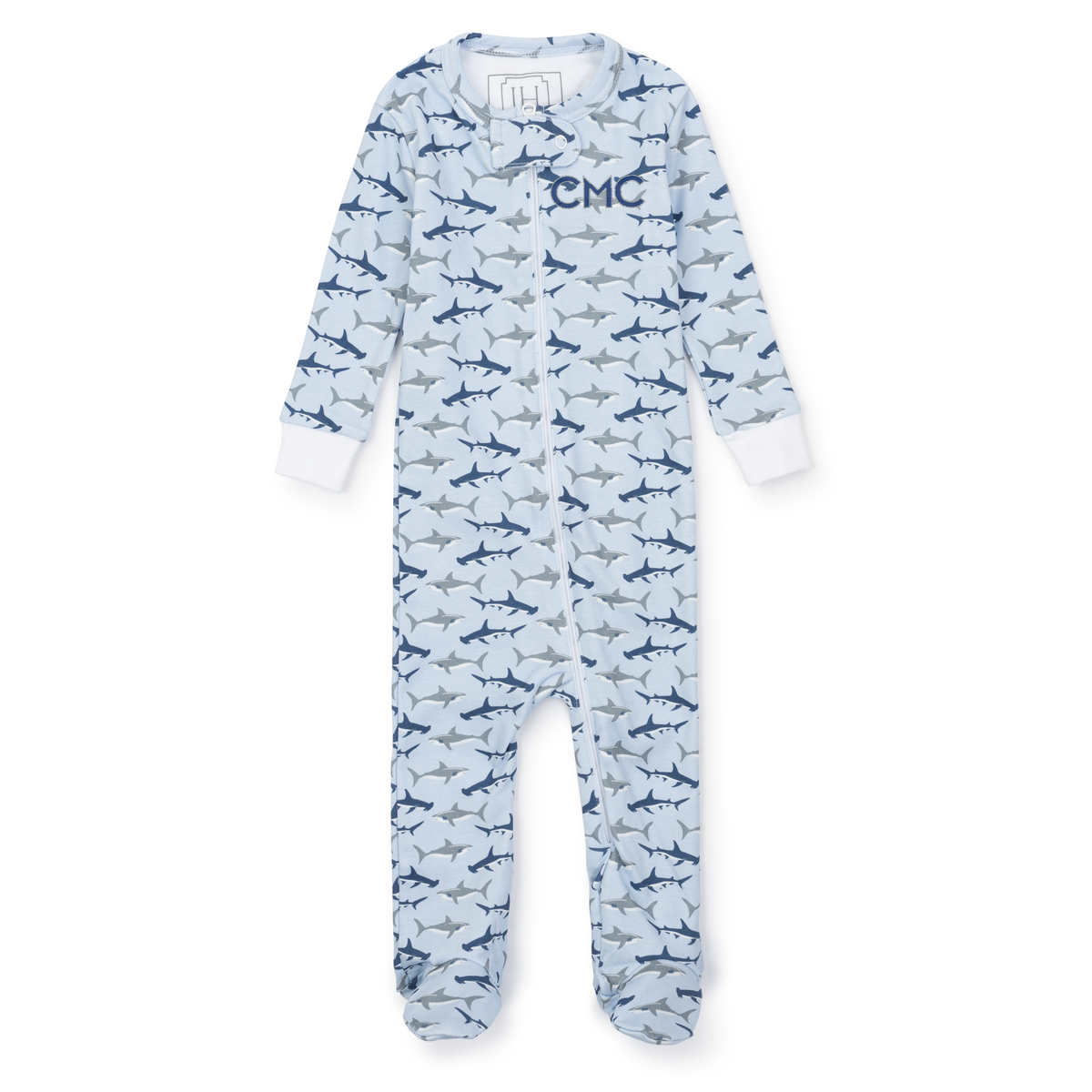 Parker Boys' Zipper Pajama - Swimming Sharks outfit perfect for everyday wear