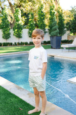 Hudson Boys' Short Set - Palm Tree Isle Blue soft cotton kids fashion wear