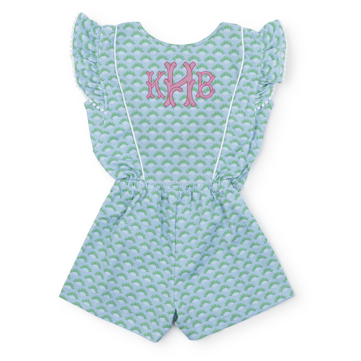 Rae Girls' Pima Cotton Romper - Cool Blooms outfit perfect for everyday wear