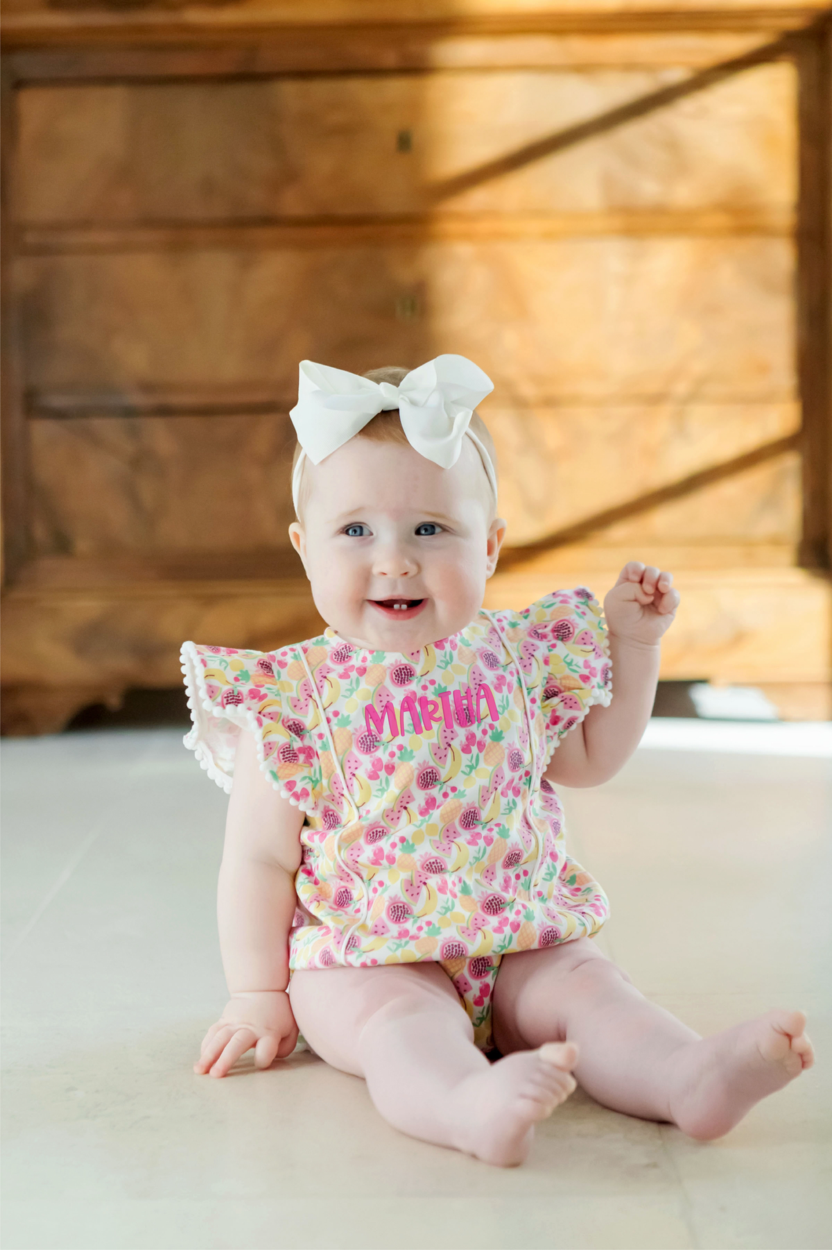 Marion Girls' Pima Cotton Bubble Tropical Fruit soft cotton kids fashion wear