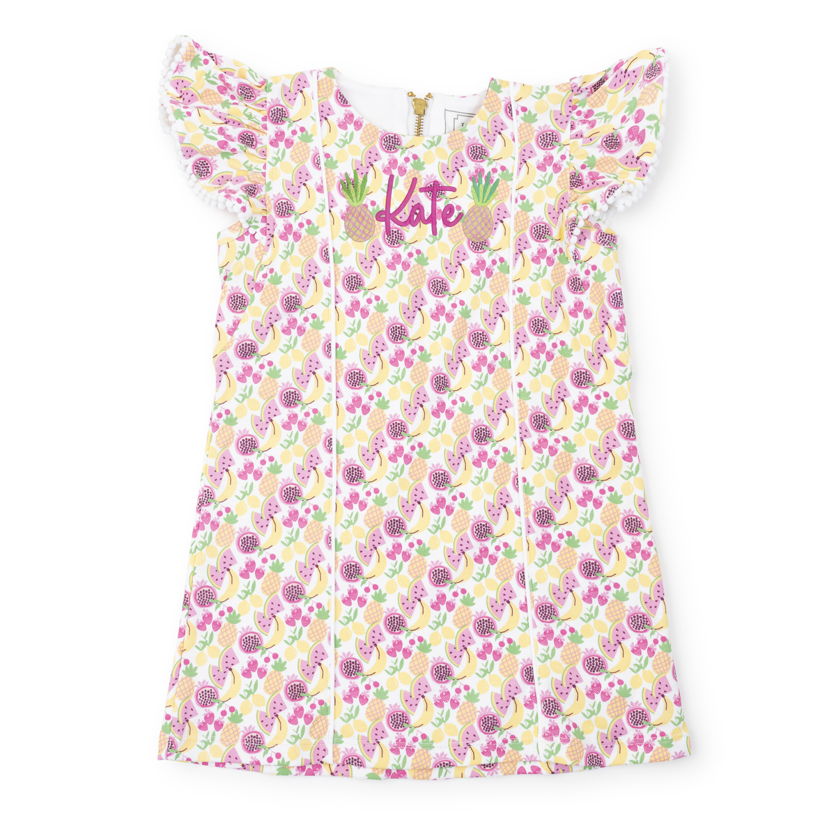 Marlowe Girls' Pima Cotton Dress - Tropical Fruit outfit perfect for everyday wear