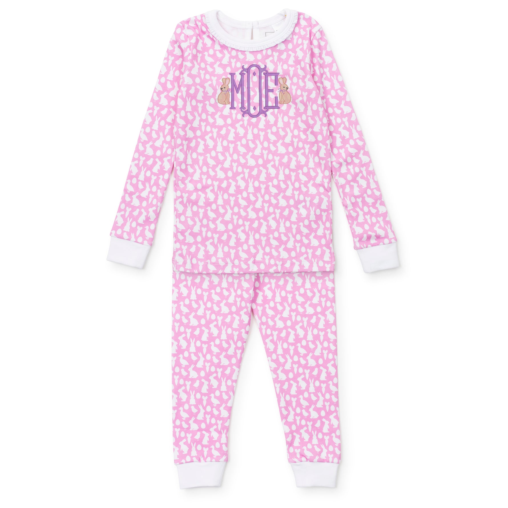 Buy Ava Girls' Pajama Pant Set - Easter Time Pink kids clothing online