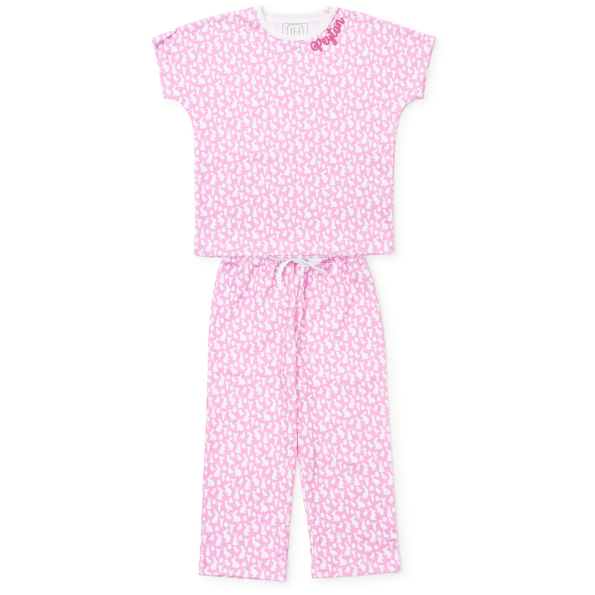 Merrick Girls' Pant Set Easter Time Pink outfit perfect for everyday wear