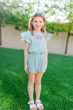 Rae Girls' Pima Cotton Romper - Cool Blooms soft cotton kids fashion wear
