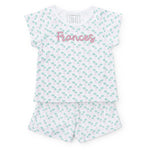 Emery Girls' Short Set - Palm Tree Isle Pink outfit perfect for everyday wear