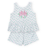 Poppy Girls' Short Set - Palm Tree Isle Pink outfit perfect for everyday wear