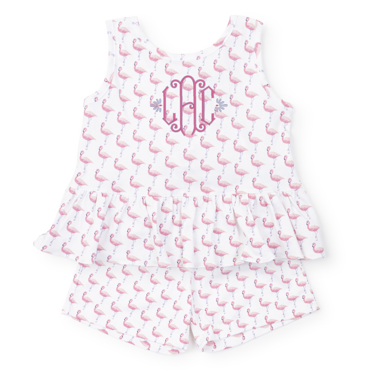 Poppy Girls' Short Set - Fabulous Flamingos outfit perfect for everyday wear