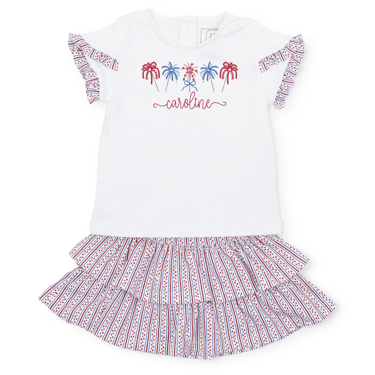 Winnie Girls' Skirt Set - Stars and Stripes soft cotton kids fashion wear