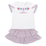 Winnie Girls' Skirt Set - Stars and Stripes soft cotton kids fashion wear