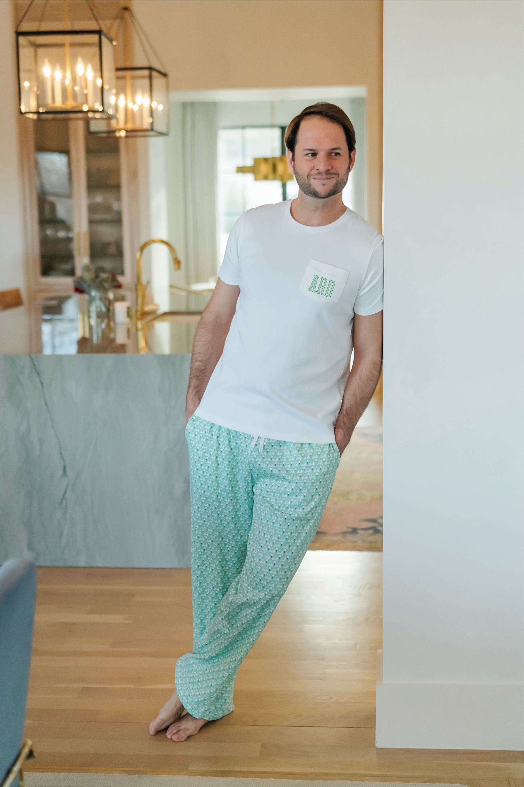 Buy Brent Men's Hangout Pant - Golf Putting Green kids clothing online