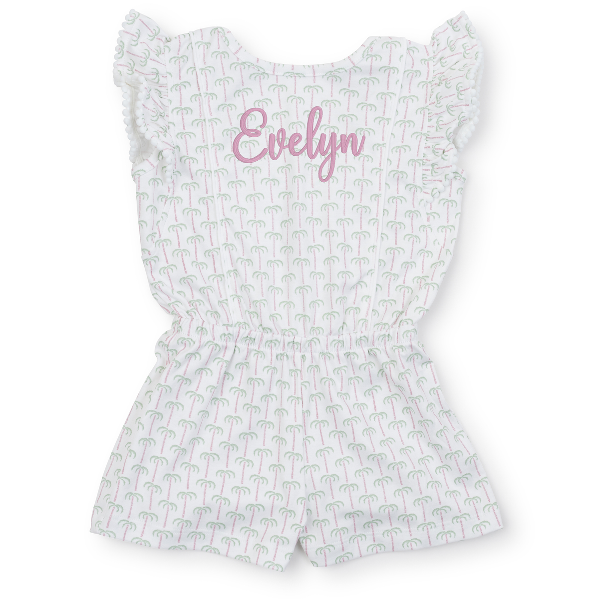 Rae Girls' Pima Cotton Romper Pacific Palms Pink outfit perfect for everyday wear