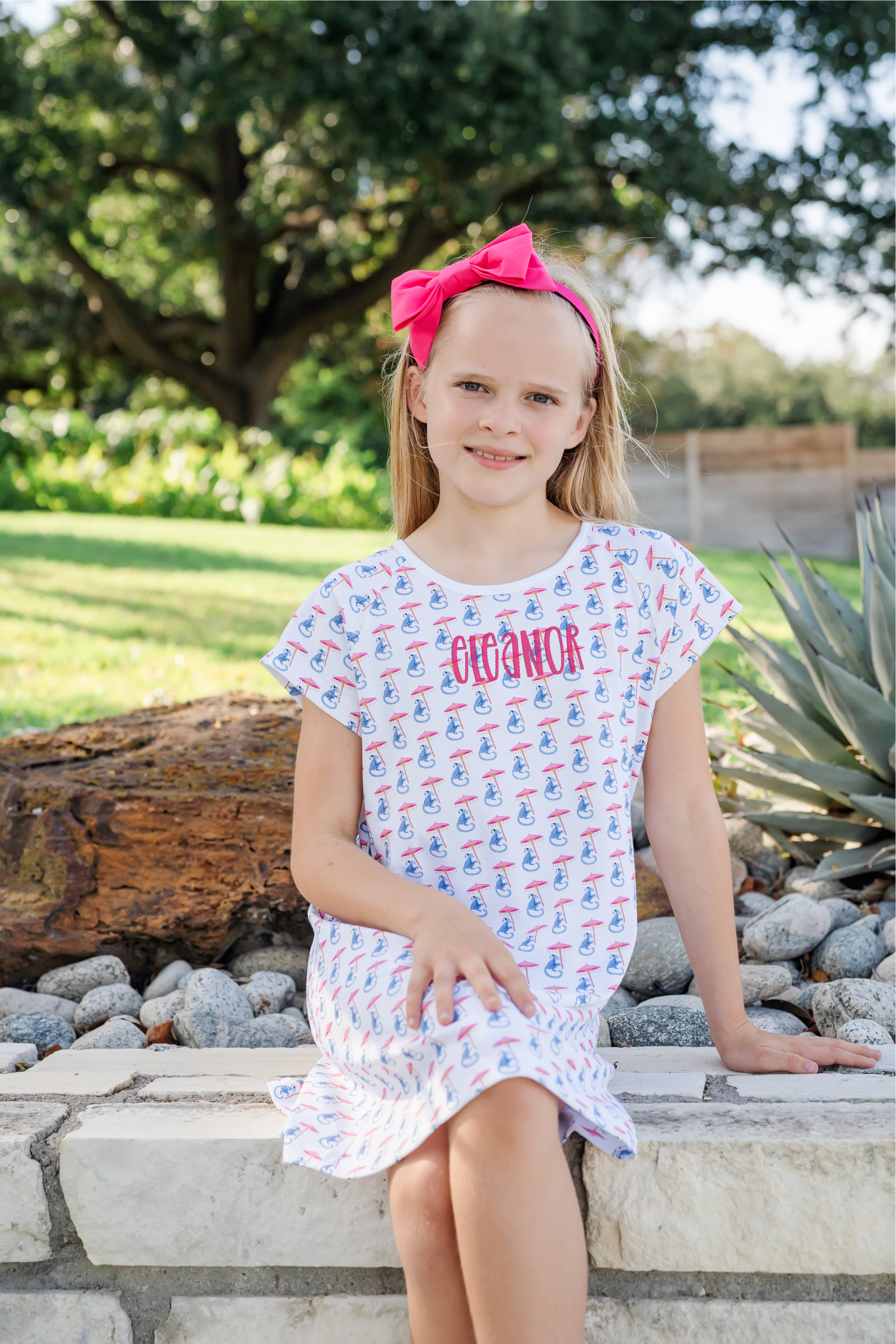 Sadie Girls' Pima Cotton Dress - Majestic Monkey