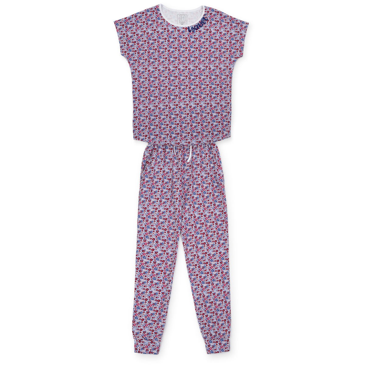 Melanie Women's Pajama Jogger Pant Set - Freedom Floral outfit perfect for everyday wear