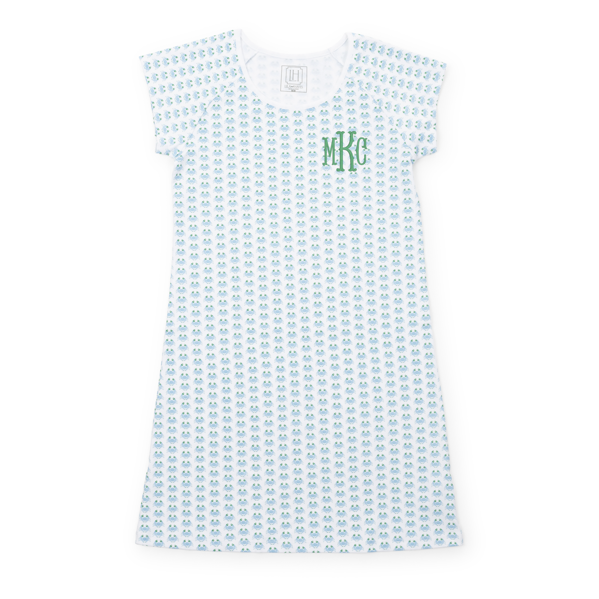 Wendy Women's Pima Cotton Nightgown - Cool Crabs
