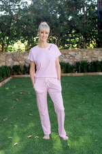 Marcia Women's Pajama Pant Set - Easter Time Pink soft cotton kids fashion wear