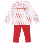Lulu Girls' Legging Set Heart to Heart Pink outfit perfect for everyday wear
