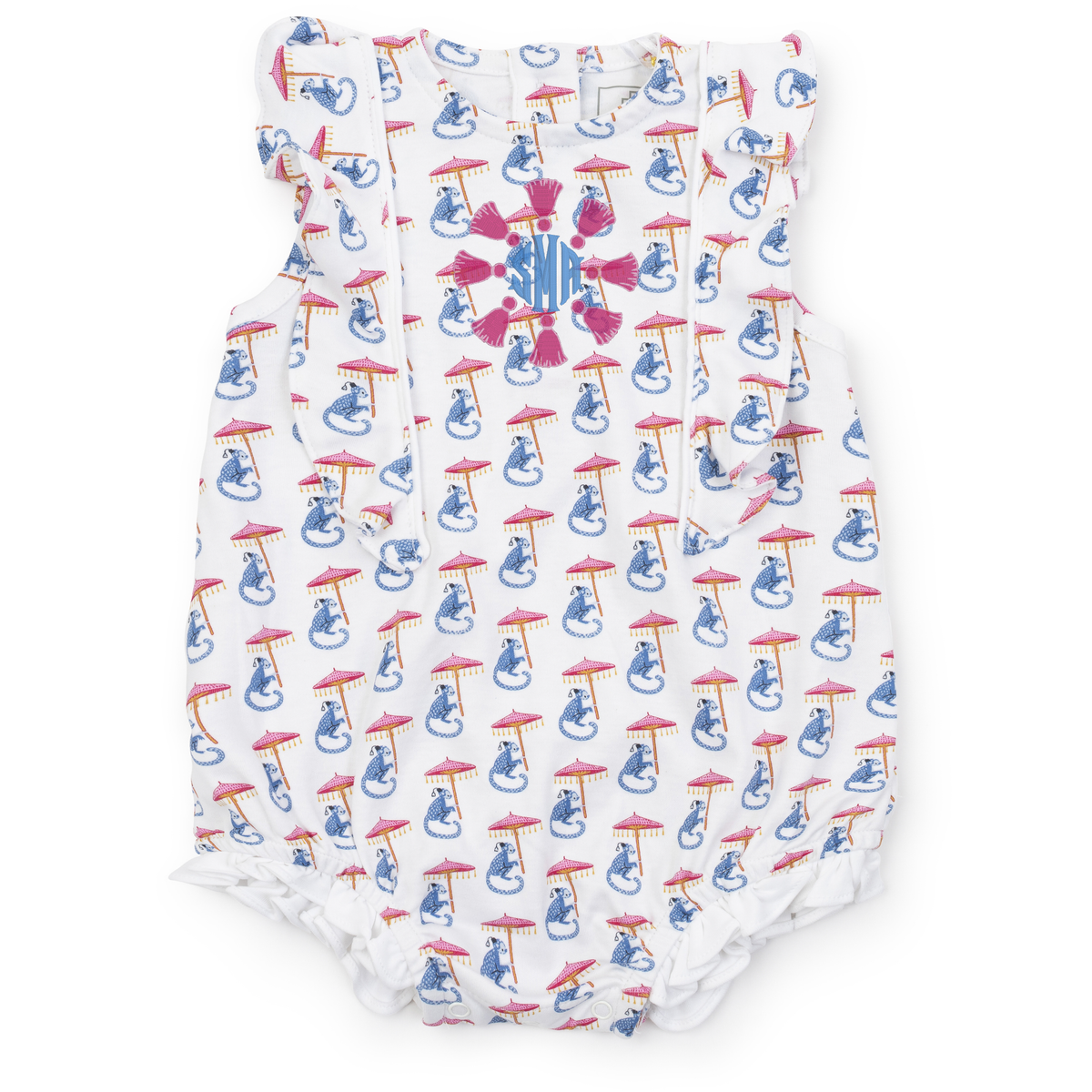 Mae Girls' Pima Cotton Bubble - Majestic Monkey outfit perfect for everyday wear